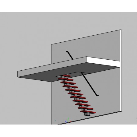 Прямая внутренняя лестница из металла и дерева для верхнего этажа, современный дизайн Linea SteelWood